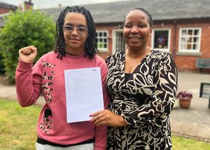 Catherine Armstrong with her mother Evelyn, said she wants to study to become a meteorologist