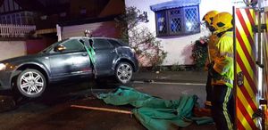 Firefighters used a winch to turn the car over. Photo: Wolverhampton Fire