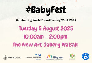 #BabyFest will take place on Tuesday 5 August from 10am to 2pm at The New Art Gallery Walsall.