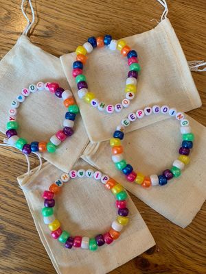 Bracelets made by Little Bags of Kindness