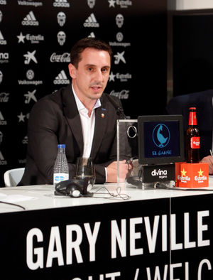 Gary Neville replaced Nuno following his departure from Valencia.