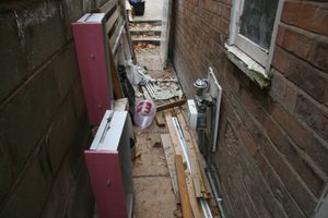 The dogs - including puppies - were in an area covered with urine and faeces