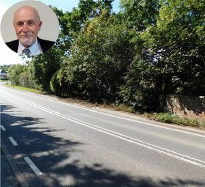 Councillor Brian Evans (inset) is calling for immediate improvements to happen at the notorious Lynclys crossroads. Picture: Brian Evans/Shropshire Council