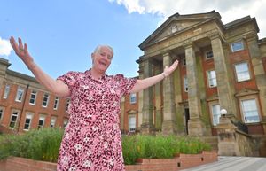Allison Bird who worked at the Royal Wolverhampton Hospital as an A & E domestic in the 1980s and is now living in the same building