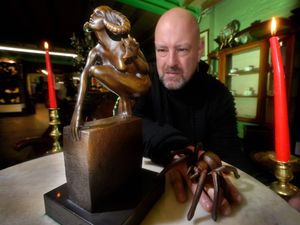 Supporting image for story: She's just a devil woman... antiques centre reveals devilish new statue just in time for Halloween