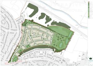 A Masterplan Of The Proposed Housing Development Off Milford Road, Stafford, Submitted As Part Of The Planning Application To Stafford Borough Council