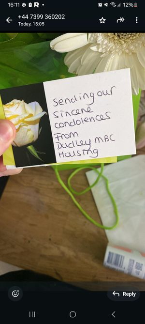 Flowers sent to the family in the wake of Steven Harper's death