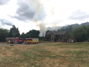 The fire was close to this house. Photo: @SFRS_cjackson