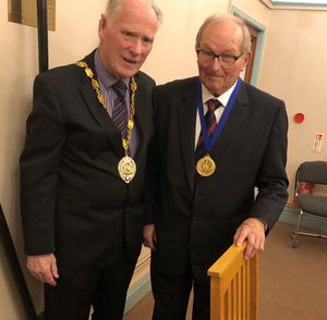 The mayor and Robert Holland