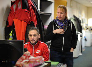 Attending a briefing for Project Guardian, Sergeant Gary Barton and Inspector Stephanie Furber, at Wolverhampton Police Station.