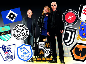 Supporting image for story: Bands FC: The Charlatans' Tim Burgess and graphic designer Mark Liptrott combine football and music with unique logos