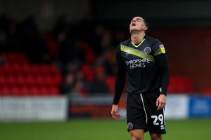 Oliver Norburn of Shrewsbury Town looks up to the heavens. (AMA)