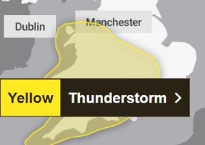 A yellow weather warning has been issued for Friday and Saturday 