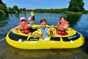Thea Minshall, five, Eva Lopez-Bloor, four, and Sienna Purton, five, from Audlem