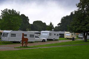 Travellers set up home on Priory Park