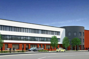 A new artists impression of the school site facing Prestwood Road