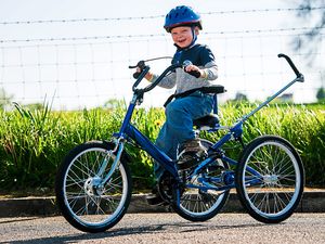 Supporting image for story: Shropshire lad Jake is a free-wheeler with new trike