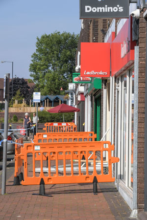 Barriers at the scene which was cordoned off with police tape. Photo: SnapperSK