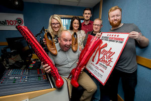 Dicky Dodd and the team at Signal 107 with the famous boots