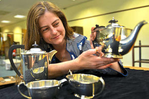 Supporting image for story: Sir Stanley's silver tea set scores with punters at Flog It! auction