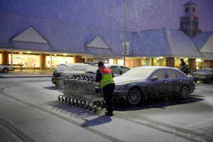 Snow at the Wrekin Retail Park in Telford