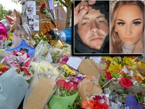 Tributes at the scene where three people on Bromley Lane where three people died. Joshua Parks and Lucy Tibbetts, inset, were two of the victims.