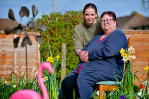 Emily Hackworthy with her mum Angela