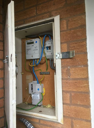 Wires showing the electricity has been bypassed