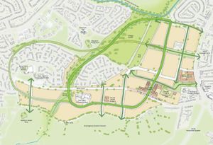 Visualisation of proposed Druids Heath regeneration scheme in Birmingham. Taken from design document prepared by BM3 Architecture.