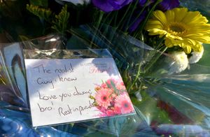 Tributes in Chadwick Close