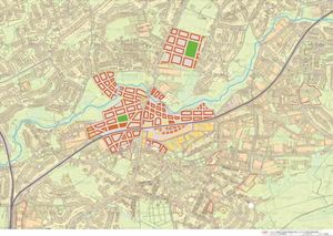 Map showing areas of Greater Lye earmarked for housing as part of the Black Country Garden City scheme