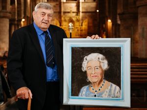 Supporting image for story: Shropshire veteran shares poignant portrait of the Queen painted during lockdown
