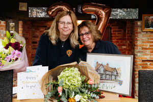New town clerk Jo Reay, left, with Sheila