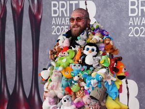 Supporting image for story: Teddy Swims’ stuffed toys outfit turns heads at Brit Awards