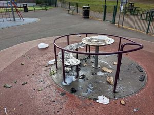 Supporting image for story: Vandals target playground in Shrewsbury's Quarry - setting fire and pouring milk over rides