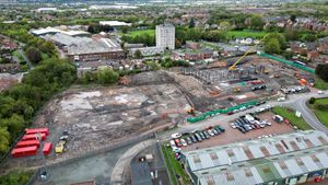 Ongoing development work at Ketley Point business park, the former site of the Shropshire Star.
