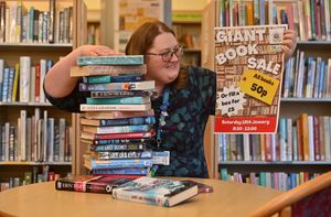 Market Drayton library is hosting a giant library book sale on Saturday, January 18 Pictured is librarian: Catherine Westwood.