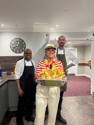 Chefs & HSA Handing out mini fish 'n' chips