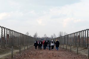 Students were taken around Auschwitz-Birkenau