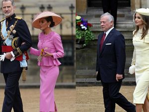 Supporting image for story: Foreign royals add fashion elegance to coronation with splash of spring colours