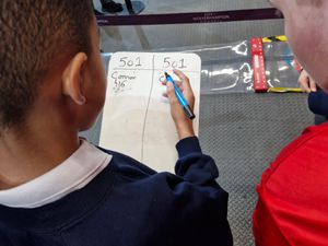 The children also had the chance to score a game at the session