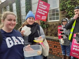 Supporting image for story: Shropshire lecturers join national strikes as students offer support and mince pies