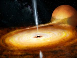 Supporting image for story: Astronomers reveal violent flaring at centre of black hole