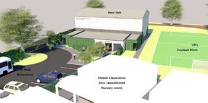 The new hall would be built alongside an enlarged car park.