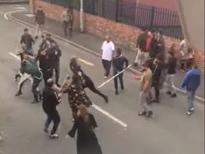 Supporting image for story: Videos show cricket bat violence on Walsall street