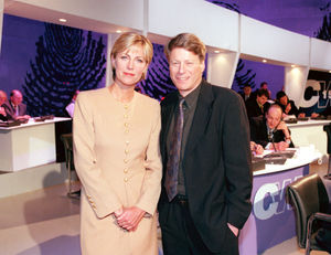 Ross with co-presenter Jill Dando, who was tragically murdered on her doorstep