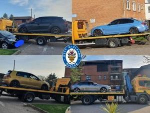 Supporting image for story: Five high-performance cars linked to crime seized from hospital car park