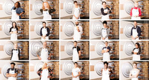 (Top row left to right) Chizzy Akudolu, Carol Decker,  Anita Harris, Stella Parton, (second row left to right) Stef Reid, Spencer Matthews, Monty Panesar, Michelle Ackerly, Martin Bayfield, (third row left to right) Lisa Maxwell, Keith Allen, Josh Cuthbert, John Partridge, Jean Johansson, (bottom row left to right) Jay Blades, Gemma Collins, Frankie Bridge, Clara Amfo and AJ Pritchard.