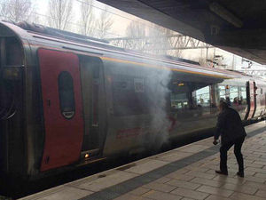 Supporting image for story: Passengers evacuated from smoking train at Stafford station
