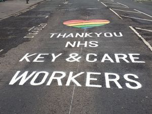 Supporting image for story: Watch: Telford & Wrekin's 'thank you' road markings for the NHS and key workers